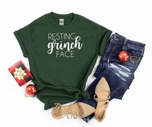 Resting Grinch Face Crewneck T-shirt